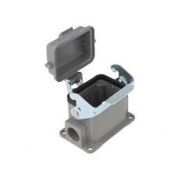 Carcasă pentru conectori HDC D6B cu clichet drept M20 | Electronic-mag.ro | Componente Electronice