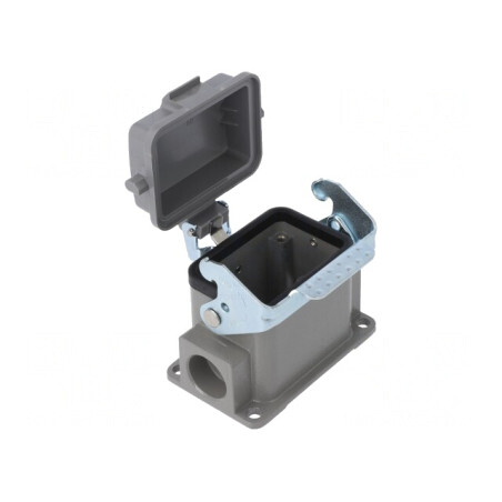 Carcasă pentru conectori HDC D6B cu clichet drept PG16 | Electronic-mag.ro | Componente Electronice