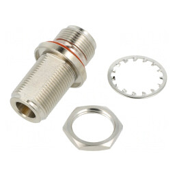 Adaptor N Soclu Drept 50Ω PTFE Aurit | Electronic-mag.ro | Componente Electronice