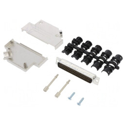 Conector D-Sub HD 62-Pin Tată unghi 45° Lipire pe Cablu Gold Flash | Electronic-mag.ro | Componente Electronice