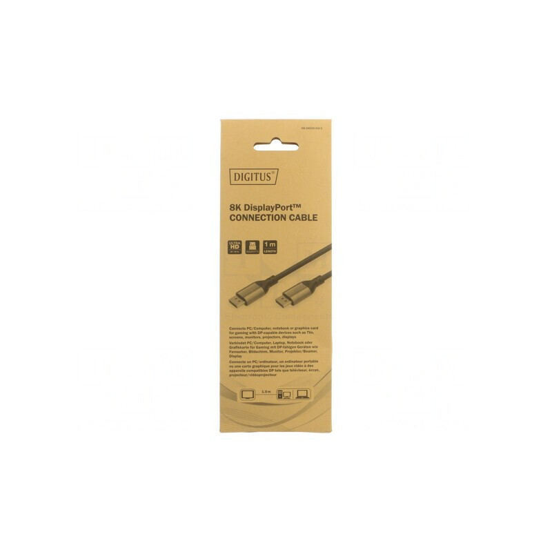 Cablu DisplayPort 1.4 1m Negru Aluminiu | Electronic-mag.ro | Componente Electronice