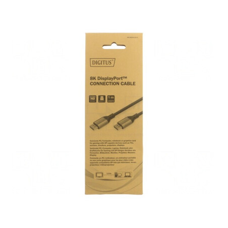Cablu DisplayPort 1.4 1m Negru Aluminiu | Electronic-mag.ro | Componente Electronice