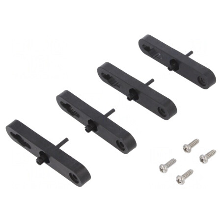 Set Mânere pentru Perete Negre 95mm x 20mm x 10mm | Electronic-mag.ro | Componente Electronice