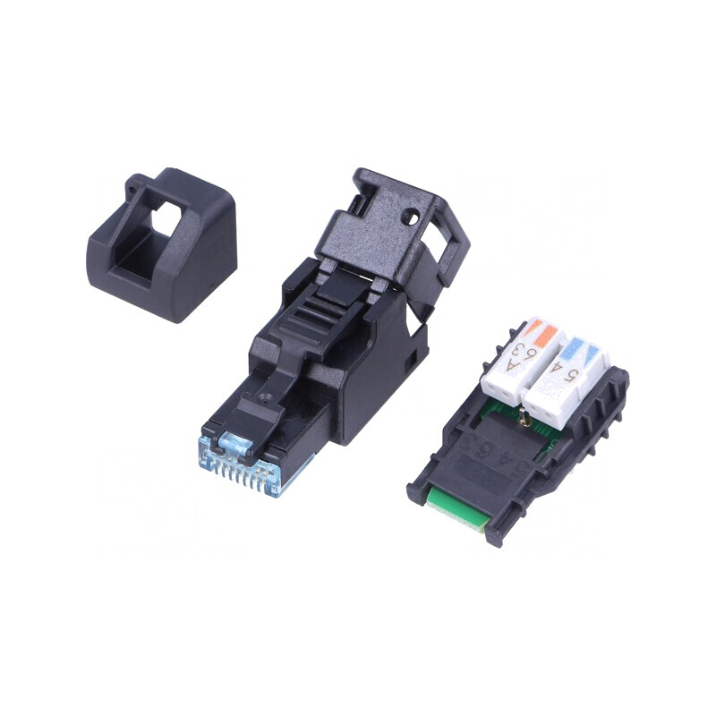 Mufă RJ45 Cat6a Neecranată cu Capac Protecție | Electronic-mag.ro | Componente Electronice