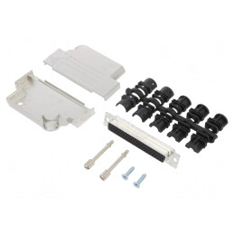 Conector D-Sub 62 Pin Mamă 45° Lipire Cablu Gold | Electronic-mag.ro | Componente Electronice