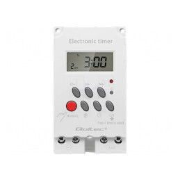 Întrerupător temporizat LCD pentru şină DIN 50-60Hz | Electronic-mag.ro | Componente Electronice
