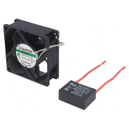 Ventilator AC Axial 230VAC 70x70x25mm 47,6m3/h 30dBA Vapo | Electronic-mag.ro | Componente Electronice