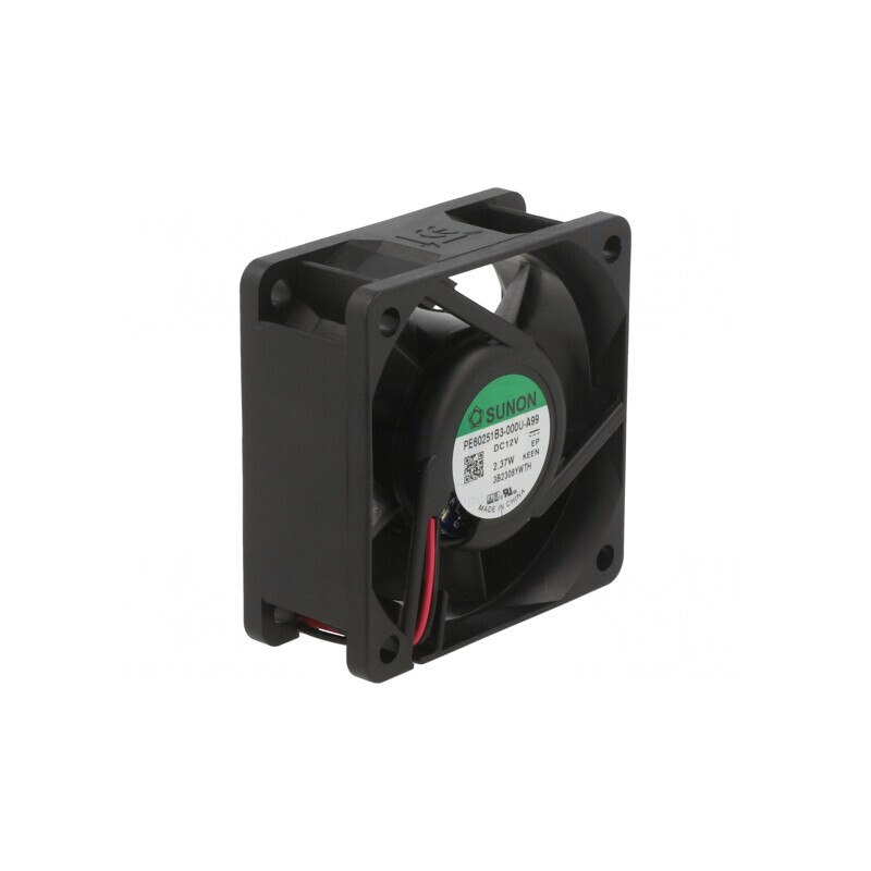 Ventilator DC Axial 12V 60x60x25mm 49m3/h 38dBA Cu Bilă | Electronic-mag.ro | Componente Electronice