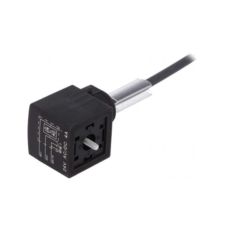 Cablu de Conectare 3 PIN 2m 24VAC 4A IP65/IP67 | Electronic-mag.ro | Componente Electronice