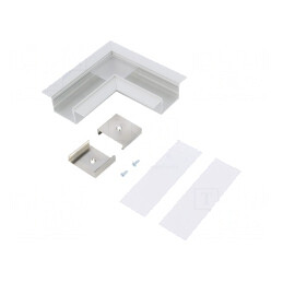 Conector 90° Aluminiu Anodat Argintiu VARIO30-05 | Electronic-mag.ro | Componente Electronice