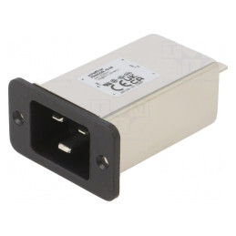 Conector de alimentare AC soclu tată 16A 250VAC C14 FN9222R-16-06 | Electronic-mag.ro | Componente Electronice