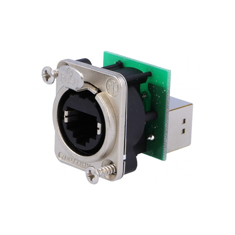 Adaptor Soclu etherCON 8P8C Cat 5e Ecranat Aurit NE8FDP | Electronic-mag.ro | Componente Electronice Adaptor Soclu etherCON 8P8C Cat 5e Ecranat Aurit NE8FDP | Electronic-mag.ro | Componente Electronice