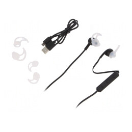 Căști Wireless cu Microfon Negre USB 20-22000Hz | Electronic-mag.ro | Componente Electronice