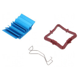 Radiator Extrudat cu Aripioare BGA Albastru 23x23mm | Electronic-mag.ro | Componente Electronice