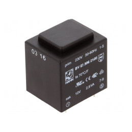 Transformator Încapsulat 2,6VA 230VAC 10V 260mA PCB | Electronic-mag.ro | Componente Electronice