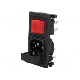 Conector Alimentare AC Tată 10A 250V IEC 60320 | Electronic-mag.ro | Componente Electronice