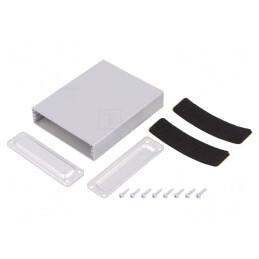Carcasă Aluminiu Gri Deschis 66x83x18mm | Electronic-mag.ro | Componente Electronice