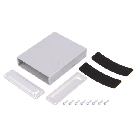 Carcasă Aluminiu Gri Deschis 66x83x18mm | Electronic-mag.ro | Componente Electronice