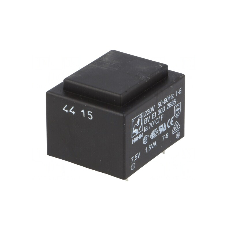 Transformator Încapsulat 1,5VA 230V 7,5V 200mA PCB | Electronic-mag.ro | Componente Electronice Transformator Încapsulat 1,5VA 230V 7,5V 200mA PCB | Electronic-mag.ro | Componente Electronice