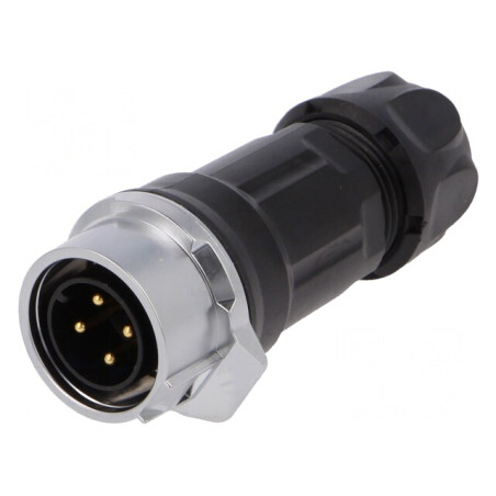 Conector Circular MRD 4-PIN Tată Gold 10A Lipire | Electronic-mag.ro | Componente Electronice