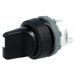 Comutator Rotativ 22mm 3 Poziții Negru | Electronic-mag.ro | Componente Electronice