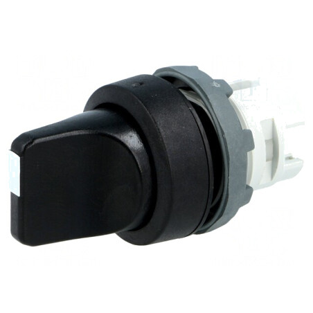 Comutator Rotativ 22mm 3 Poziții Negru | Electronic-mag.ro | Componente Electronice