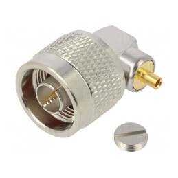 Mufă N tată 90° 50Ω PTFE aurit | Electronic-mag.ro | Componente Electronice