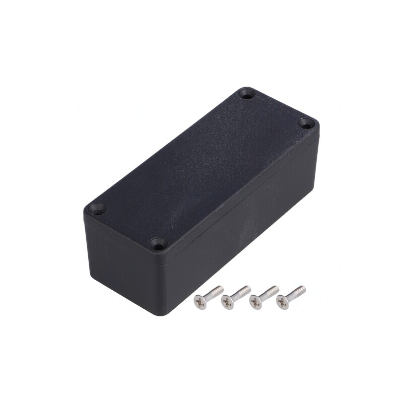 Carcasă universală aluminiu IP66 36x90x30mm negru | Electronic-mag.ro | Componente Electronice