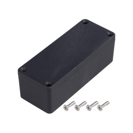Carcasă universală aluminiu IP66 36x90x30mm negru | Electronic-mag.ro | Componente Electronice