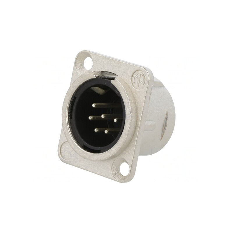 Conector XLR Tată Drept Argint 7,5A NC6MD-L-1 | Electronic-mag.ro | Componente Electronice