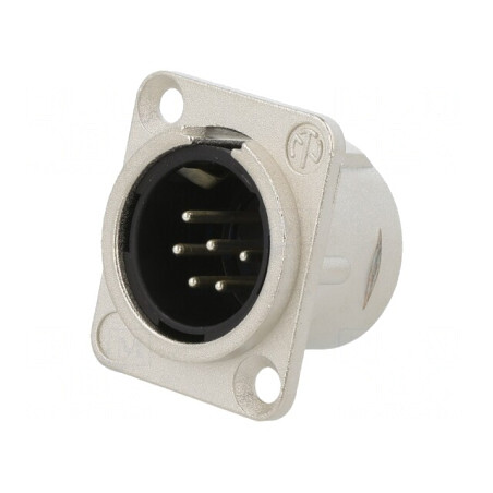 Conector XLR Tată Drept Argint 7,5A NC6MD-L-1 | Electronic-mag.ro | Componente Electronice