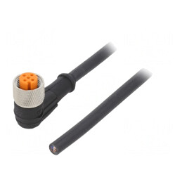 Cablu de conectare M12 5 pini unghi 2m mufă 60VAC 4A IP67 | Electronic-mag.ro | Componente Electronice