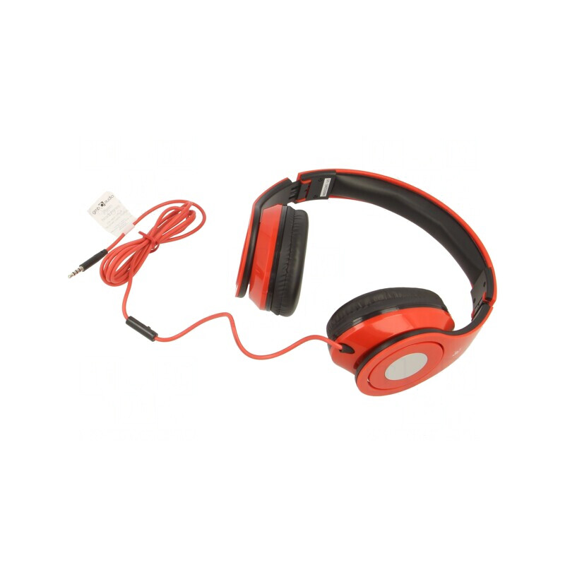 Căști Over-Ear cu Microfon Jack 3.5mm Negru-Roșu | Electronic-mag.ro | Componente Electronice