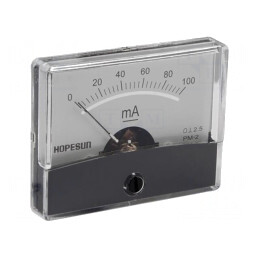 Ampermetru Panou DC 0-100mA 60x47mm | Electronic-mag.ro | Componente Electronice