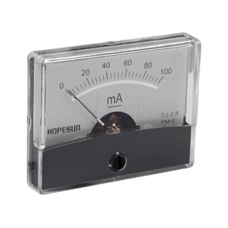 Ampermetru Panou DC 0-100mA 60x47mm | Electronic-mag.ro | Componente Electronice