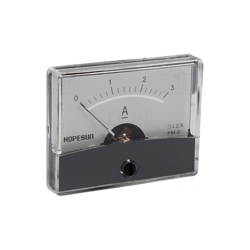 Ampermetru pe panou 0-3A 60x47mm | Electronic-mag.ro | Componente Electronice