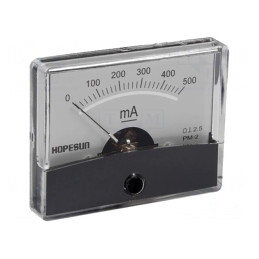 Ampermetru pe Panou DC 0-500mA 60x47mm | Electronic-mag.ro | Componente Electronice