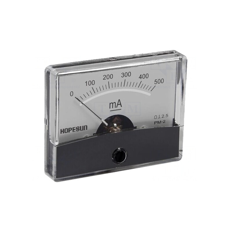 Ampermetru pe Panou DC 0-500mA 60x47mm | Electronic-mag.ro | Componente Electronice