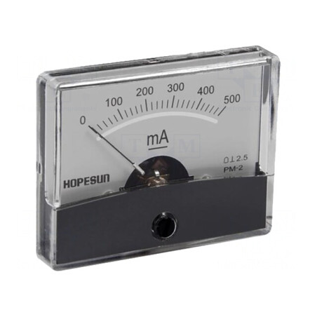Ampermetru pe Panou DC 0-500mA 60x47mm | Electronic-mag.ro | Componente Electronice