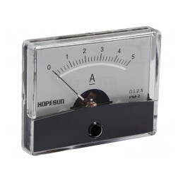 Ampermetru Panou DC 0-5A 60x47mm Clasa 2.5 | Electronic-mag.ro | Componente Electronice