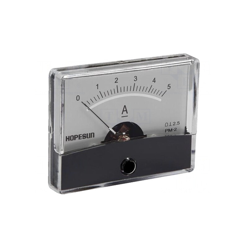 Ampermetru Panou DC 0-5A 60x47mm Clasa 2.5 | Electronic-mag.ro | Componente Electronice