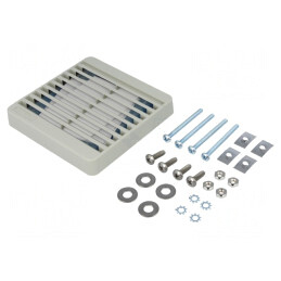 Protecție plastic 80x80mm cu șurub și filtru bej | Electronic-mag.ro | Componente Electronice