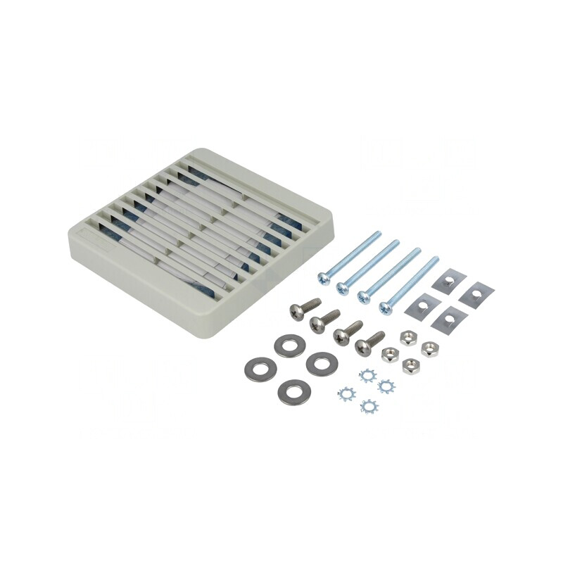 Protecție plastic 80x80mm cu șurub și filtru bej | Electronic-mag.ro | Componente Electronice