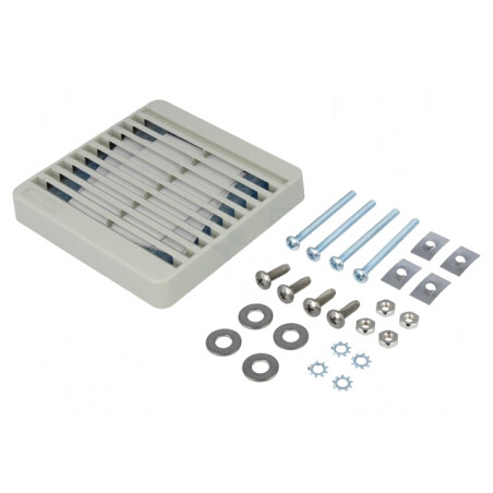 Protecție plastic 80x80mm cu șurub și filtru bej | Electronic-mag.ro | Componente Electronice