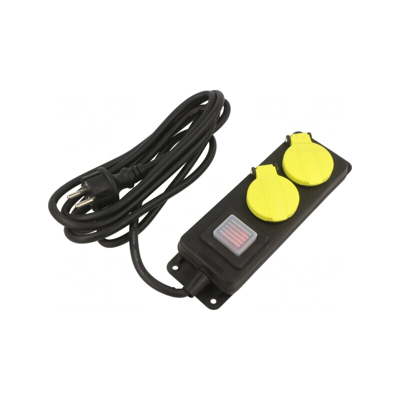 Prelungitor alimentare 2 prize negru 3m 16A | Electronic-mag.ro | Componente Electronice Prelungitor alimentare 2 prize negru 3m 16A | Electronic-mag.ro | Componente Electronice