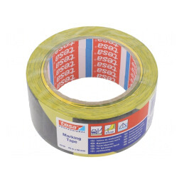 Bandă Avertizare Galben-Negru Autoadezivă 33m x 50mm | Electronic-mag.ro | Componente Electronice
