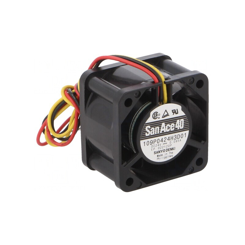 Ventilator DC axial 24V 40x40x28mm 19.2m3/h 37dBA cu bilă | Electronic-mag.ro | Componente Electronice
