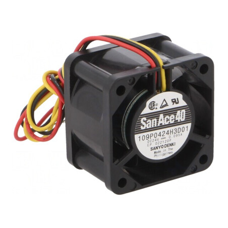 Ventilator DC axial 24V 40x40x28mm 19.2m3/h 37dBA cu bilă | Electronic-mag.ro | Componente Electronice