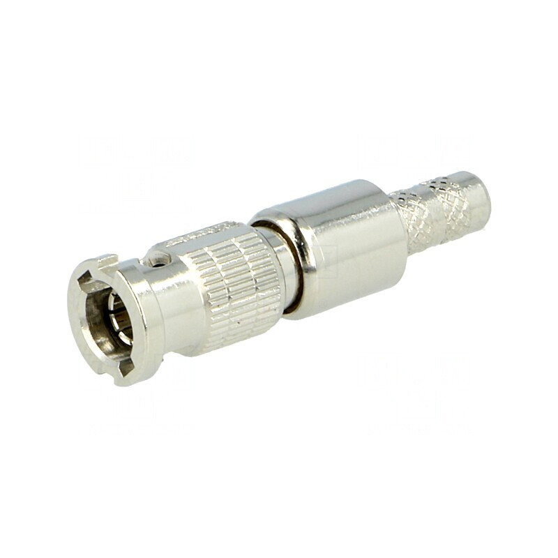 Mufă Micro BNC Tată Drept 75Ω Crimp PTFE Aurit | Electronic-mag.ro | Componente Electronice