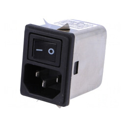 Conector Alimentare AC Soclu 6A 250V IEC 60320 FYR06A3 | Electronic-mag.ro | Componente Electronice